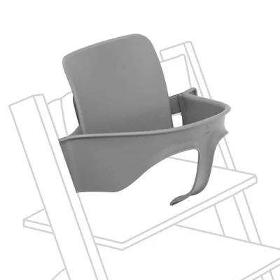 Immagine di Tripp Trapp Baby Set 2 di Stokke, Storm Grey Versione 2024 Per 6 36 mesi Trasforma la Sedia in un comodo Seggiolone