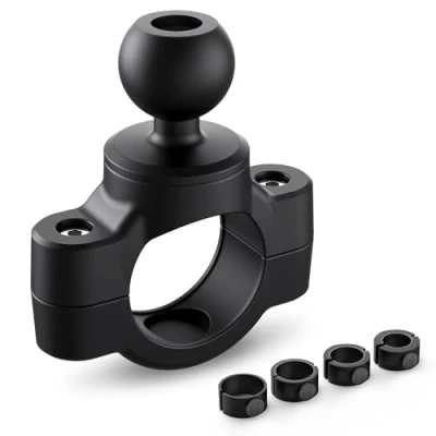 Immagine di TUSITA Supporto Moto Manubrio Base Ferroviaria con 1&quot; Sfera di Dimensioni B Piccola