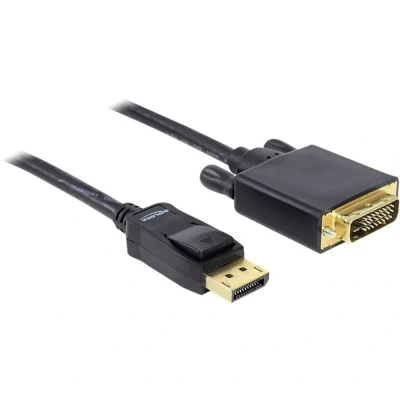 Immagine di Delock Displayport / DVI Cavo adattatore Spina DisplayPort, D 24+1pol. 2.00 m Nero 82591