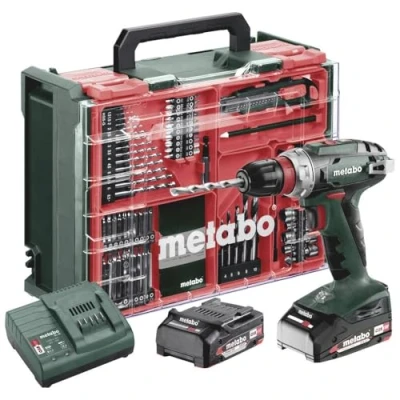 Immagine di Metabo BS 18 Quick Set 602217710 Trapano avvitatore a batteria V 2 Ah Li Ion brushless, incl. seconda batteria, valigia, caricabatterie,