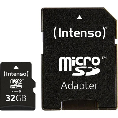 Immagine di Intenso 32 GB Micro SDHC Card Scheda microSDHC Class 4 incl. Adattatore SD