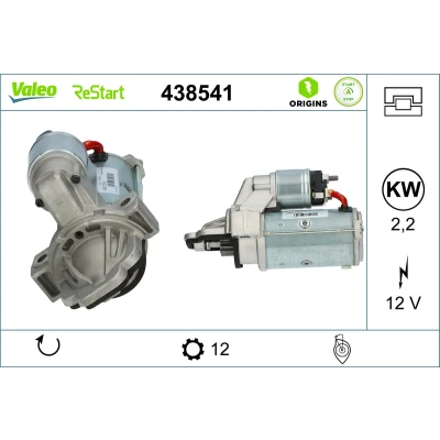 Immagine di VALEO 438541 Motorino di avviamento 12 2,2