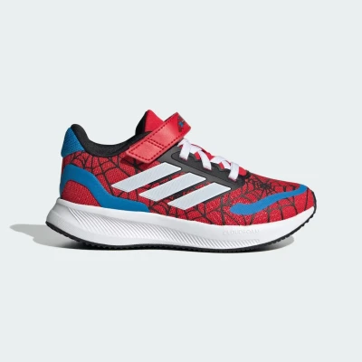 Immagine di adidas Performance Spiderman EL Scarpe da corsa su strada per bambini, Taglia: 30.5, Pure ruby ftwr white bright blue Sintetico / tessuto