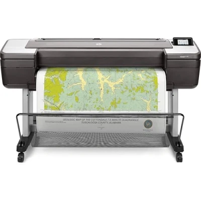 Immagine di HP DesignJet T1700 W6B55A, da 111.8 cm, Velocità 116 Stampe A1 all’Ora, Grammatura 60 a 328 g/m², LAN Gigabit, USB, Wi Fi, Piedistallo Incluso, Nero