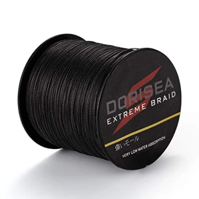 Immagine di Dorisea Extreme Braid Lenza da pesca intrecciata in 100% Pe, lunghezza 100 m, test 2,7 259,5 kg, resistente all&#039;abrasione, incredibile Superline Zero Stretch, diametro piccolo