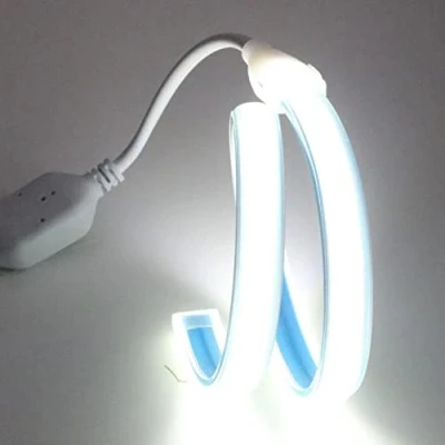 Immagine di Super Bright LED COB Striscia 0.5M 220V 6000K con Interruttore, IP67 Impermeabile Strisce da Esterno Interno (Bianco Freddo, 0,5)