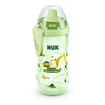 Immagine di NUK Flexi Cup Bicchiere con cannuccia in silicone, 300 ml, antigoccia, per bambini dai 18 mesi su, senza BPA