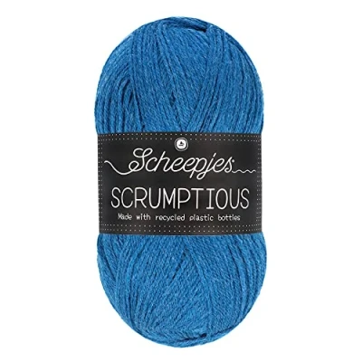 Immagine di Scheepjes Scrumptious Cotone Filato, Poliestere Riciclato 50% Acrilico, 342 Cocon. Spirulina Cheesec, 1x100g