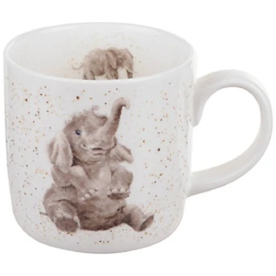 Immagine di Wrendale by Royal Worcester Tazza in porcellana fine, motivo elefanti, multicolore, 325 ml