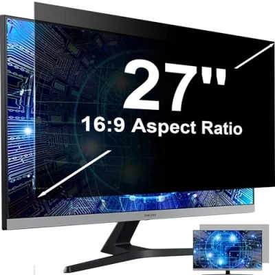Immagine di 27 Pollici Pellicola Filtro Privacy Premium Aspetto 16:9, Rimovibile Schermo Computer Portatile, Protezione PC per 16:9 Monitor Widescreen