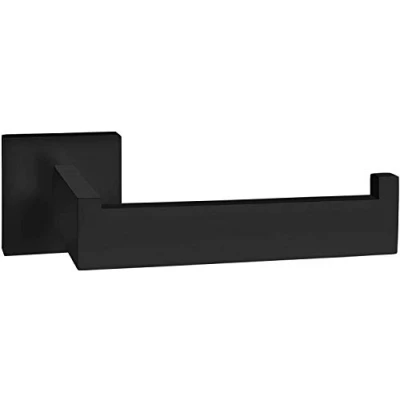 Immagine di YUET Porta Rotolo Carta Igienica In Acciaio Inox 304 Cromato, Montaggio a Viti, Per Bagno e Cucina Toilette, Rotondo, Nero Opaco