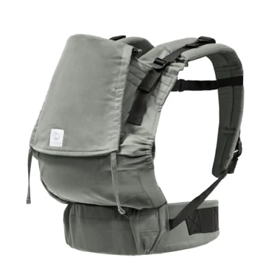 Immagine di Marsupio Stokke Limas Flex, Glacier Green (OCS) per neonati con fibbia intera Tre opzioni di trasporto Sicuro bambini da 1 mese/4 kg fino a 20