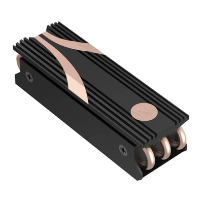 Immagine di SABRENT Dissipatore SSD M.2 2280, NVMe, Raffreddatore con pad termico, adatto per PC, PS5, computer desktop, in alluminio, Nero (SB HTSK)