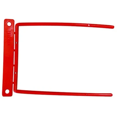 Immagine di Q Connect KF02281 Magi Clip per archivio con in metallo coperchio plastica e etichetta etichettatura, confezione da 100 pezzi, colore: Rosso a D ideale fori di 8 cm ufficio scuola