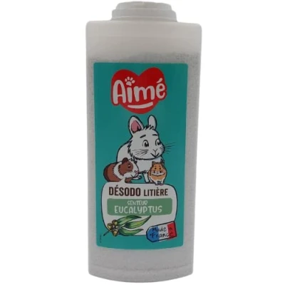 Immagine di Aimé Deodorante per Lettiera Roditore Anti Odore 700 ml Granuli Assorbitore di odori Realizzati in Tobermorite Che assorbe Gli Profumo eucalipto