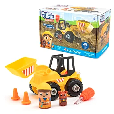 Immagine di Learning Resources Design &amp; Grill, La ruspa dei Bolt Buddies, giocattolo da scomporre con cacciavite elettrico, STEM per bambini in età prescolare, e bambine, 3+