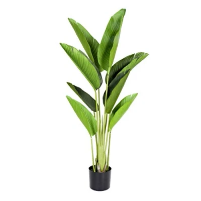Immagine di GreenBrokers Albero artificiale Real Touch in vaso, 120 cm, uccello del paradiso