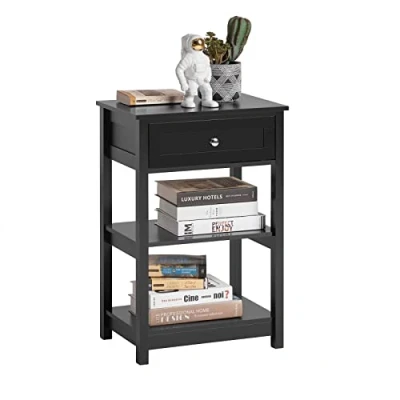 Immagine di SoBuy Comodino Piccolo Tavolino Da Divano Grigio Con Cassetto FBT46 HG