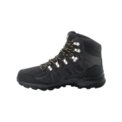 Immagine di Jack Wolfskin Refugio Texapore MID M Scarpa da hiking Phantom/burly yellow, Uomo, Taglia: 43, yellow Pelle e tessuto