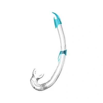 Immagine di SEAC Flash, Snorkel per Immersioni Subacquee, Pesca Subacquea, Apnea e Snorkeling, con Top Anti Onda Unisex Adulto, Trasparente/Blu, Standard