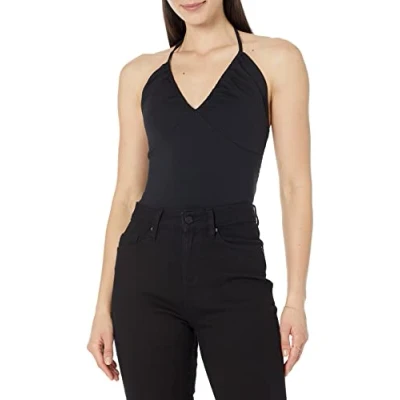 Immagine di The Drop, top da donna Eshika, essenziale, con scollo all’americana, nero, S