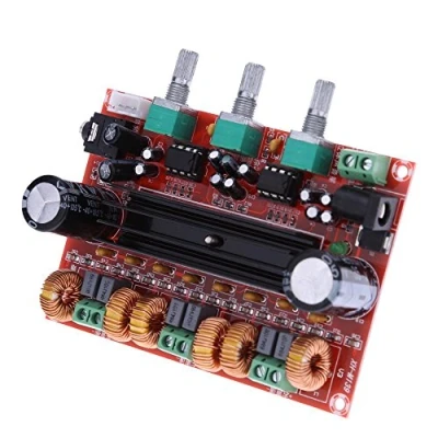 Immagine di DollaTek TPA3116D2 2x50W + 100W 2.1 canali Scheda Amplificatore di Potenza subwoofer Digitale DC12V 24V