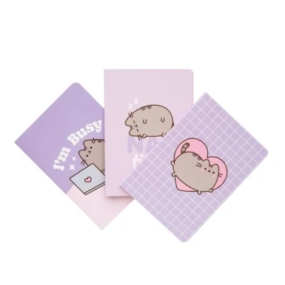 Immagine di Grupo Erik: Set 3 Quaderni A6 Pusheen Pack da personalizzare, Quaderno piccolo con copertina flessibile, carta d&#039;avorio 80g/m², box Kawaii