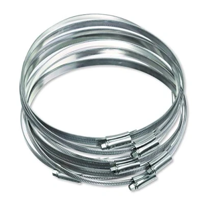 Immagine di Eclipse Professional Tools ECW1 8 W1 Confezione da 10 fascette stringitubo in acciaio zincato con vite senza fine 150 180 mm (5 ⅞&quot; 7 ⅛&quot;)