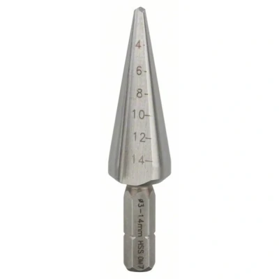 Immagine di Bosch Accessories 2608597522 Punta conica allargaforo 3 14 mm HSS Lunghezza totale 60 1/4 (6.3 mm) 1 pz.