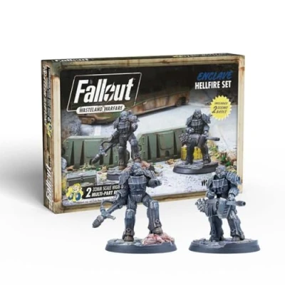 Immagine di Modiphius Entertainment Fallout Wasteland Warfare Enclave: Hellfire Set Miniatures Unpainted