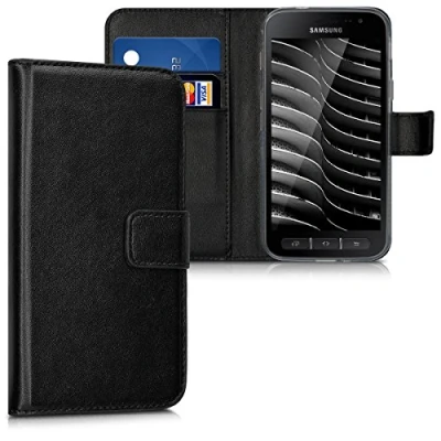 Immagine di kwmobile Custodia Compatibile con Samsung Galaxy Xcover 4 / 4S a Portafoglio Cover Libro in Pelle PU Flip Case Smartphone Porta Carte