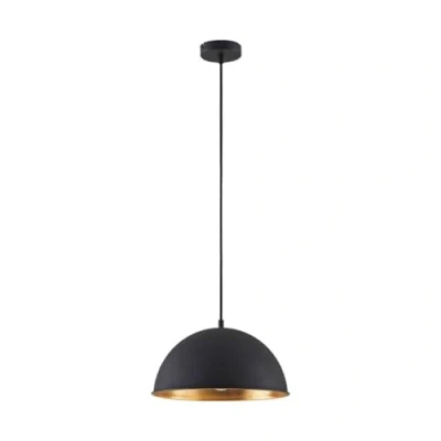 Immagine di Lindby Lampada a sospensione Leya nero e oro