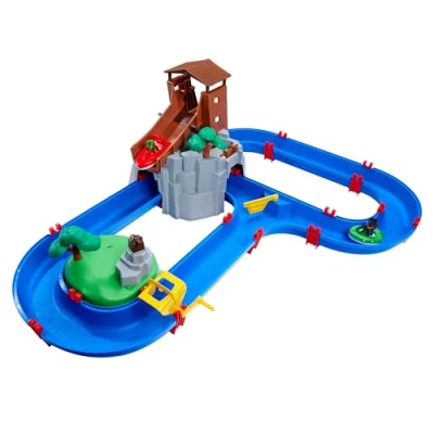 Immagine di AquaPlay, Adventure Land, 8700001547, +3 Anni, Personaggi di Nils e Bo, Due barhe Incluse, Grotta con Cascata, Cannone spara Acqua