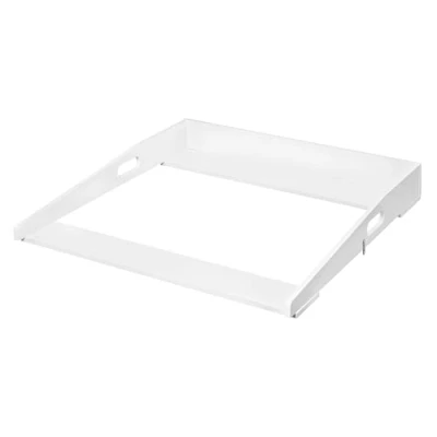 Immagine di WOLTU Fasciatoio per Cassettiera, Neonati 70x75x10cm, Adatto a Comò con Profondità 47 51cm e Larghezza Almeno 70cm, Fissaggio Pezzi Metallici, Bianco, in MDF WT016ws70