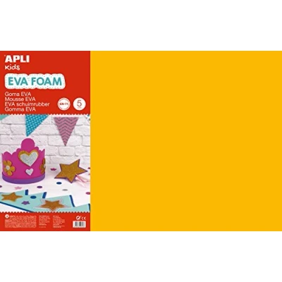 Immagine di Apli Gomma Eva 5 Fogli 400X600 Colore Arancio