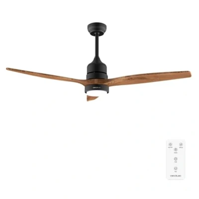 Immagine di Cecotec Ventilatori da Soffitto EnergySilence Aero 5275 DarkWood 40 W, Diametro 132 cm, Lampada a LED, Telecomando, Timer Fino 8 Ore, 6 Velocità, Estate/Inverno, Altezza Regolabile