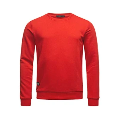 Immagine di RED BRIDGE Felpa da Uomo Premium Basic Maglia in Cotone Rosso XL