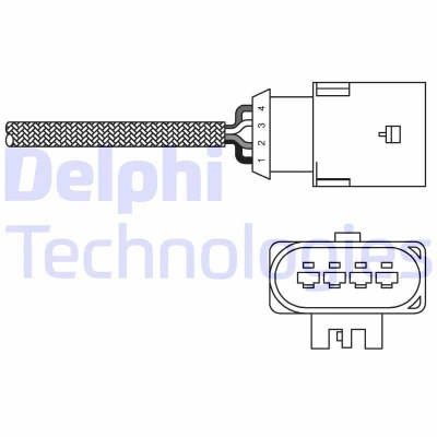 Immagine di DELPHI ES20303 12B1 Sonda lambda planare, riscaldato FIAT: Panda II Hatchback, 500 BRAVO 2, ALFA ROMEO: Giulietta 147