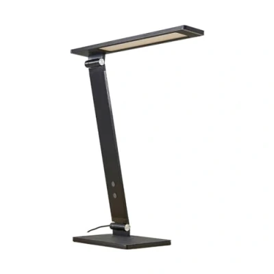 Immagine di Lucande lampada da tavolo LED &#039;Salome&#039; dimmerabile (Moderno) colore Nero, in Alluminio ad es. Studio &amp; Ufficio (1 luce, lampadina inclusa) scrivania a