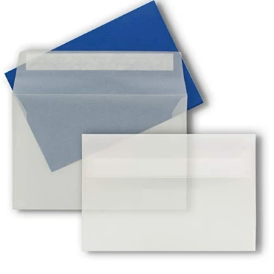 Immagine di Paper24 50 buste per lettere, formato B6, 17,5 x 12,5 cm, con chiusura adesiva, 92 g/m², matrimoni, biglietti di auguri e inviti