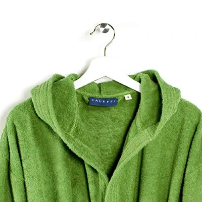 Immagine di Caleffi Minorca Accappatoio con Cappuccio, Cotone , Verde, XXL, 74407