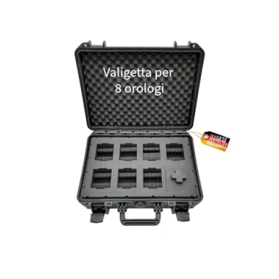 Immagine di mc cases® valigetta porta orologi ospita fino a 8 si chiude chiave, resiste all&#039;acqua, ben protetta perfetta per viaggiare Made in Germany