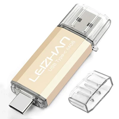 Immagine di LEIZHAN Chiavetta USB Tipo C 64GB,Flash Drive 3.0 OTG Memory Stick per Telefono Huawei Samsung Android Tablet Mac PC D&#039;oro