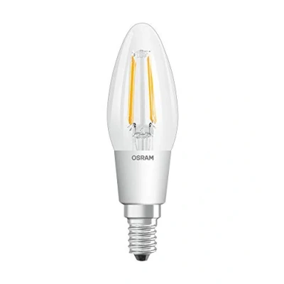 Immagine di OSRAM LED SUPERSTAR CLASSIC B GLOWdim Lampadina LED, Attacco: E14, Bianca Calda, 2700 K, 5 W, Equivalenti a 40 Retrofit P DIM, Chiaro, Taglia Unica