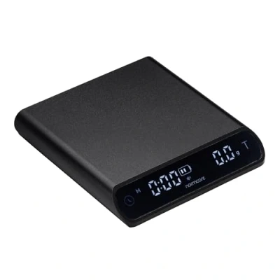 Immagine di Normcore bilancia da caffè tascabile V3, barista con timer, corpo in alluminio anodizzato display LCD retroilluminato, nero