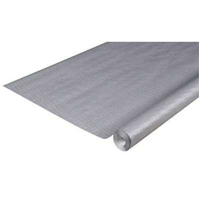 Immagine di Pro Nappe Rif 800652I Cartone da 16 tovaglie usa e getta in carta goffrata Goffratura unica, estetica profonda Rotolo 6 m di lunghezza 1,20 larghezza Metallizzato argento