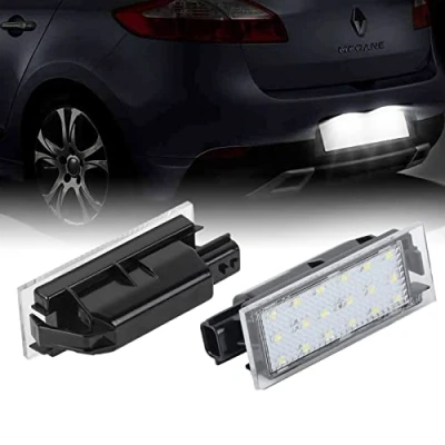 Immagine di OZ LAMPE Luci Targa a LED per Renaul t Vel Satis Twingo II Clio III IV Espace Laguna Phase Master Megane III, Lampada Luce 2 Pezzi 18*2835 SMD Canbus