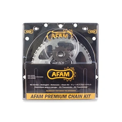 Immagine di Kit catena moto Afam Hyosung 125 Comet Gt R 2003+2015 428 14X52 (142 164 8.5)