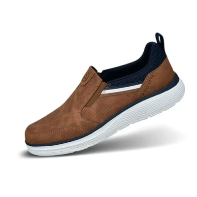 Immagine di bugatti Astra Scarpe senza lacci, Uomo, Taglia: 40, Cognac Finta pelle / tessuto