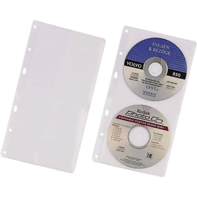 Immagine di Durable Busta per raccoglitore CD/DVD 520319 2 CD/DVD/Blu ray Trasparente 5 pz.